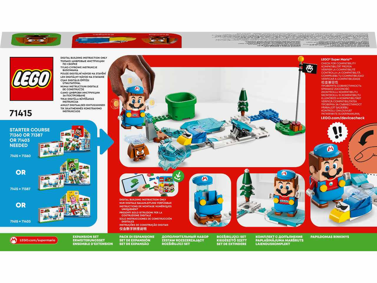 Lego super mario funzionalità che permette di lanciare palle di neve digitali