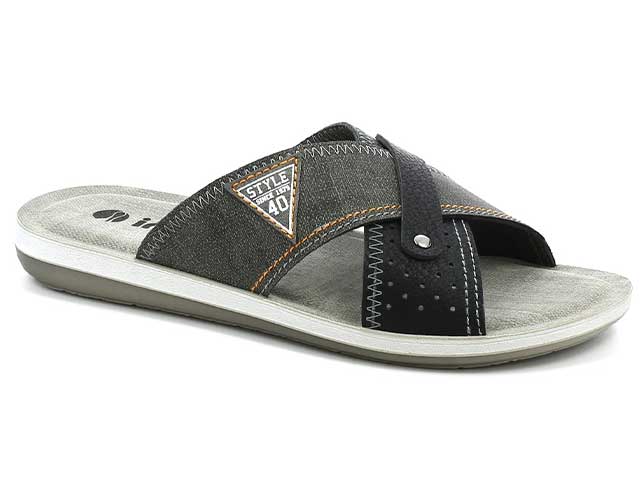 ciabatte a fascia uomo antracite grigio taglia 40-46
