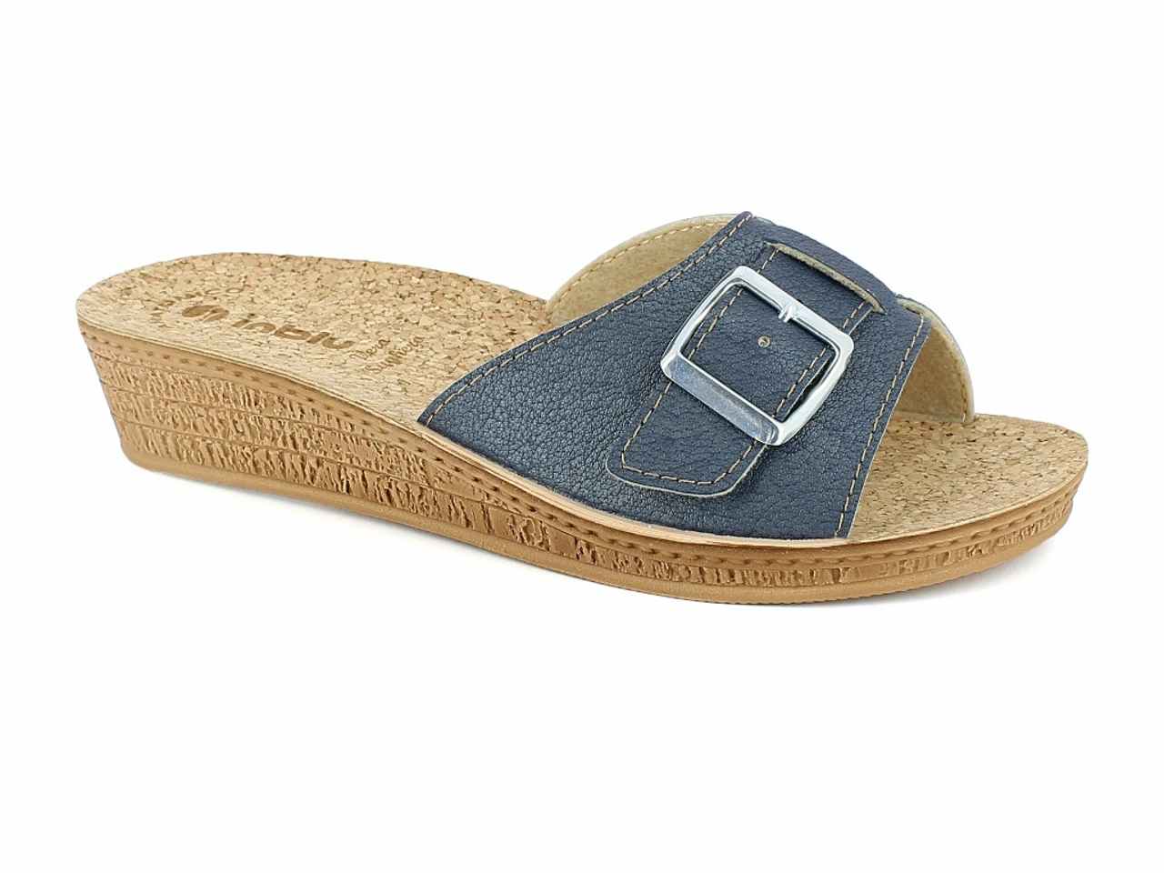 ciabatta donna diana a fascia tg35-41 blu di000073