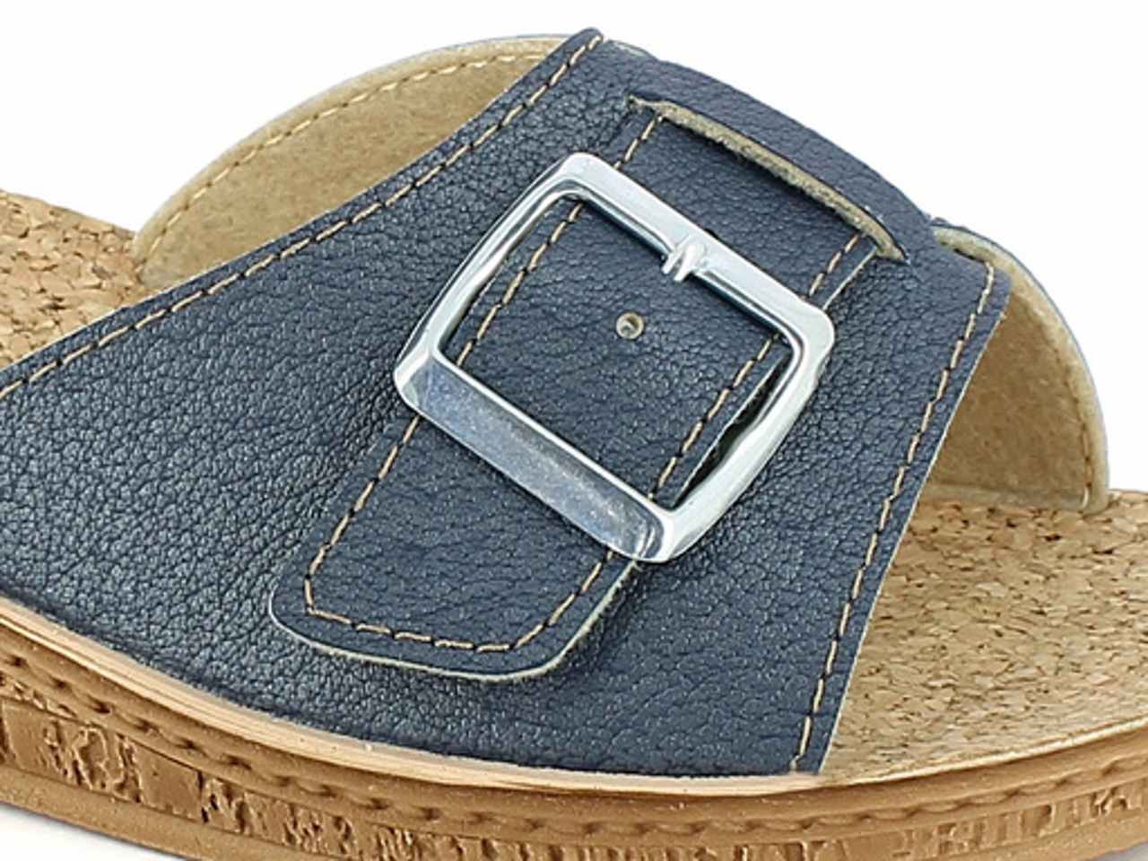 ciabatta donna diana a fascia tg35-41 blu di000073