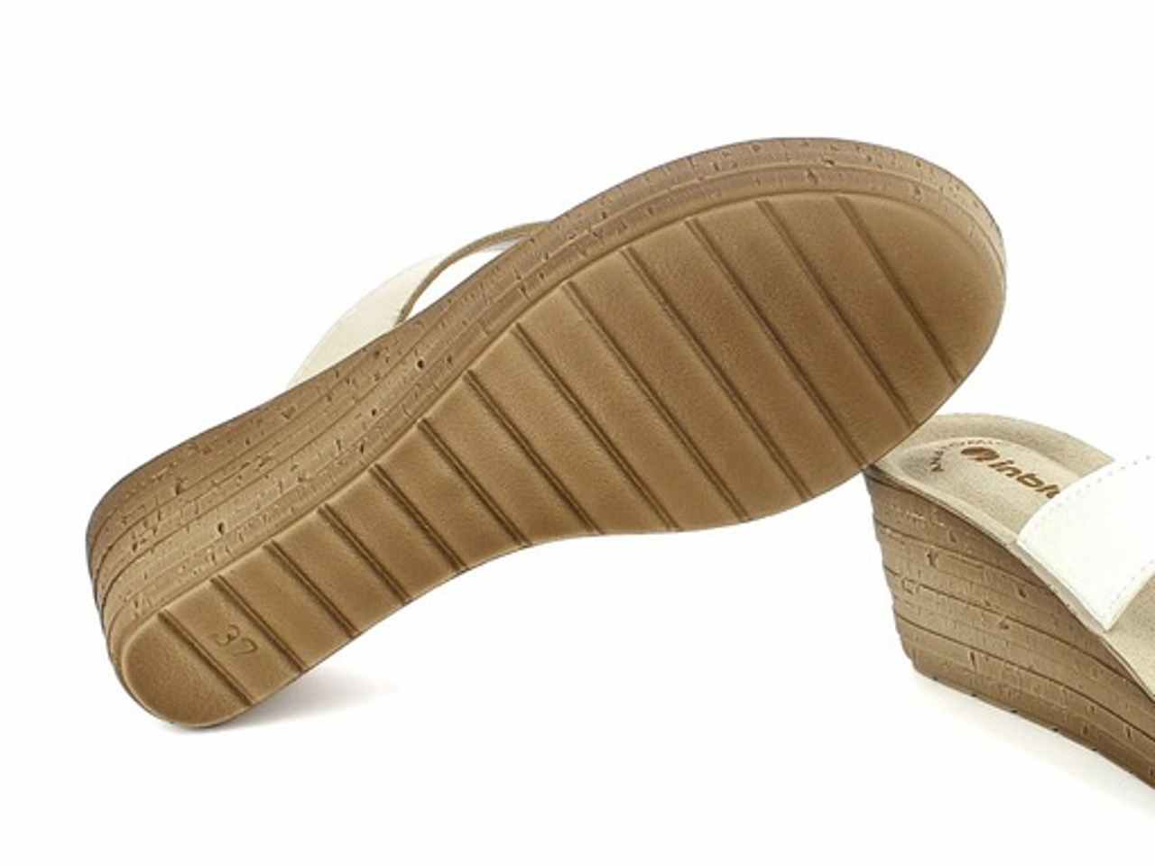 Ciabatte a fascia glamour beige taglia 35-41
