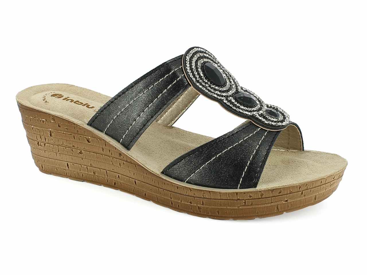 Ciabatte a fascia nere taglia 35-41