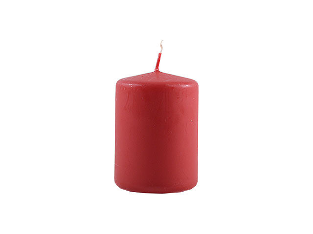 Candela moccolo 10x7cm rossa 100/70