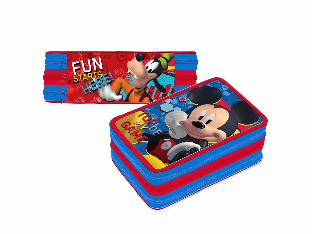 Astuccio 3 zip mickey premium