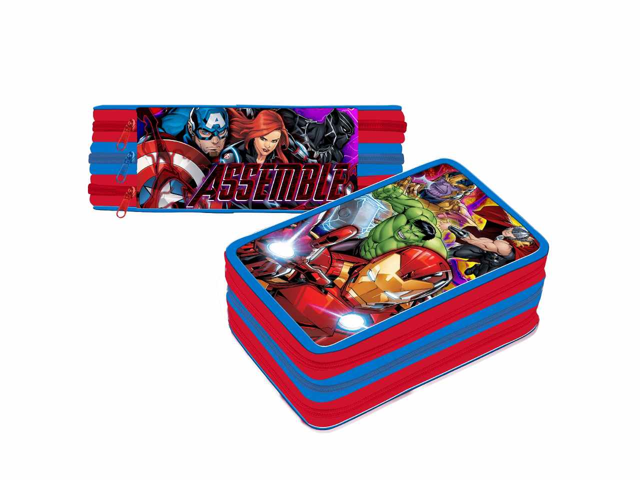 Astuccio 3 zip avengers premium