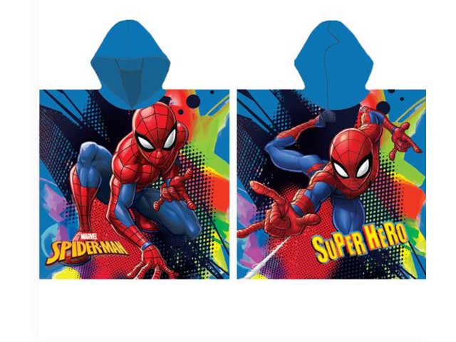 Poncho per bambini poncho spiderman 55x110cm