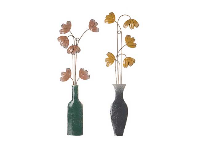 Quadro 3d met.vaso fiori  aqu507