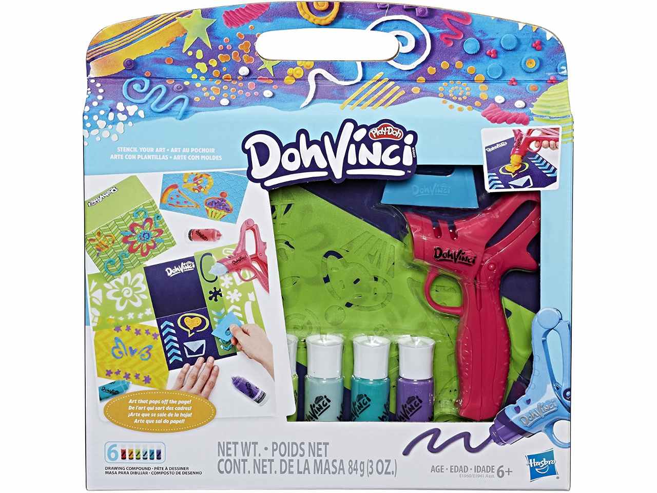 play-doh dohvinci stencil art set b3834