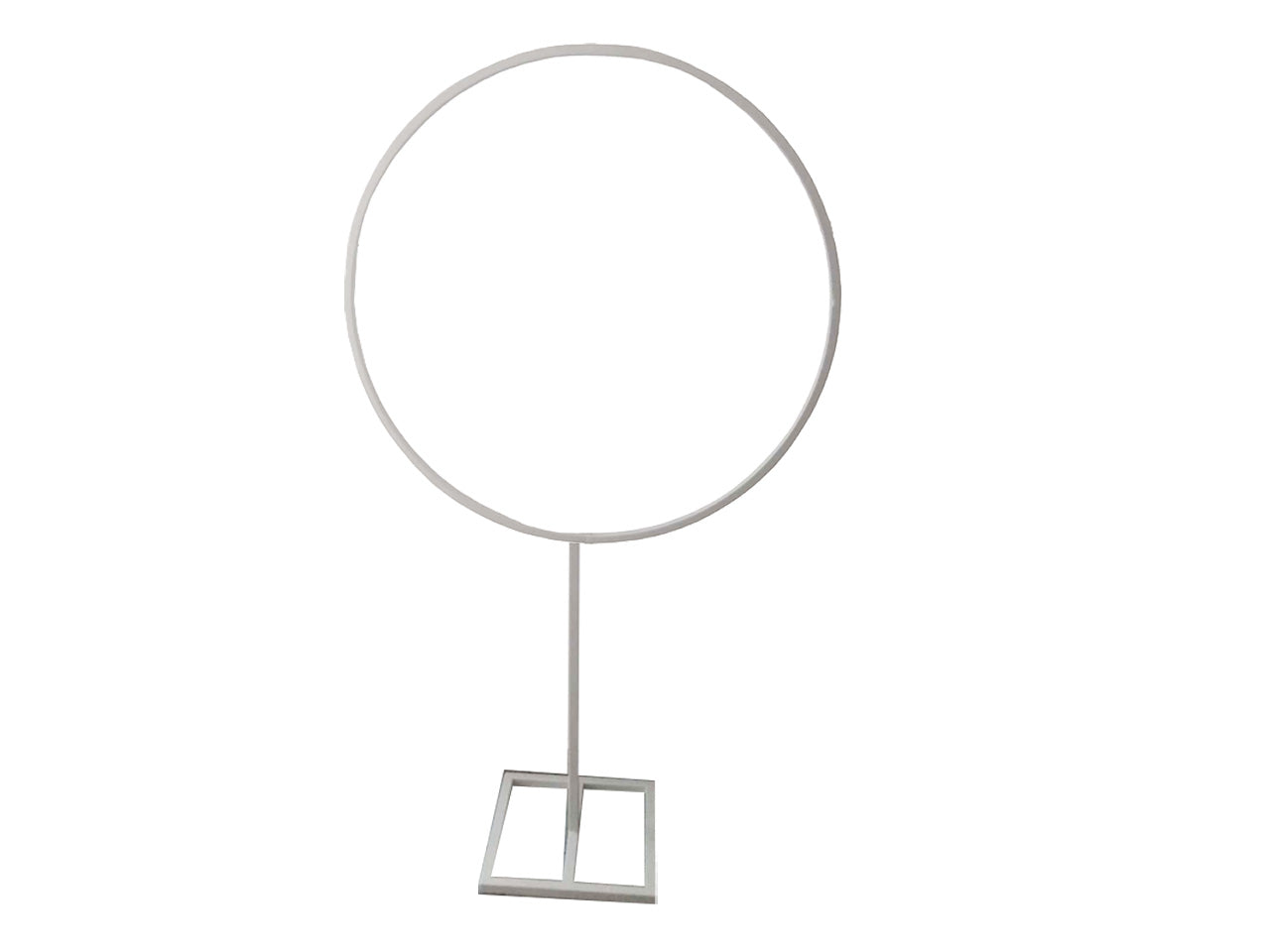 cerchio in ferro bianco d.100cm+piede 2175