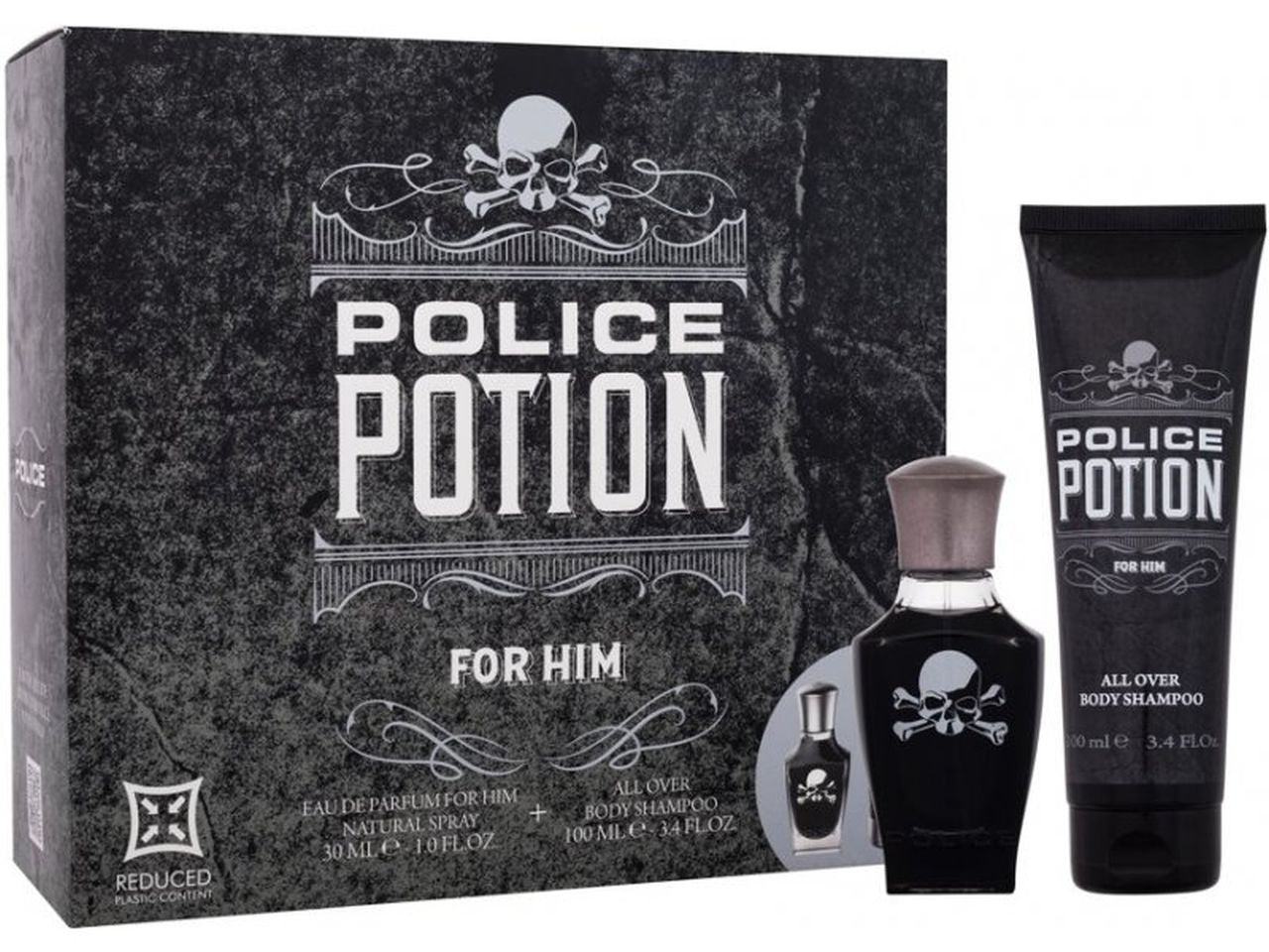 Police potion man set edp 30ml con body shampoo 100ml