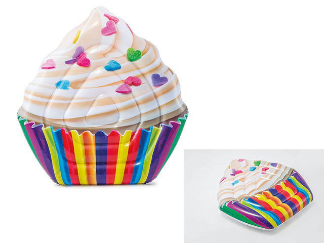 materassino gonfiabile per piscina o mare cupcake 142x135cm