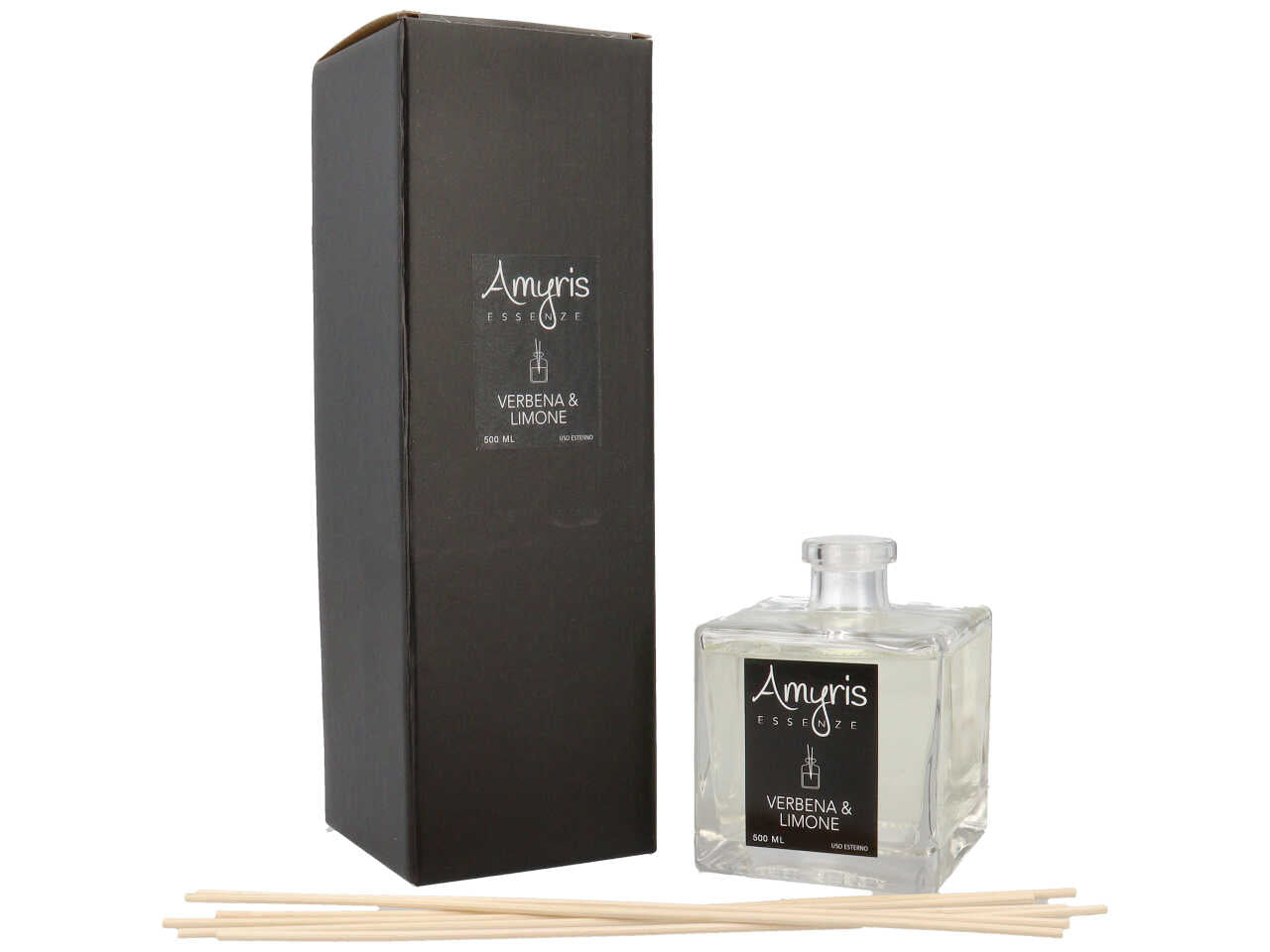 Diffussore con bacchette verbena e limone 500ml