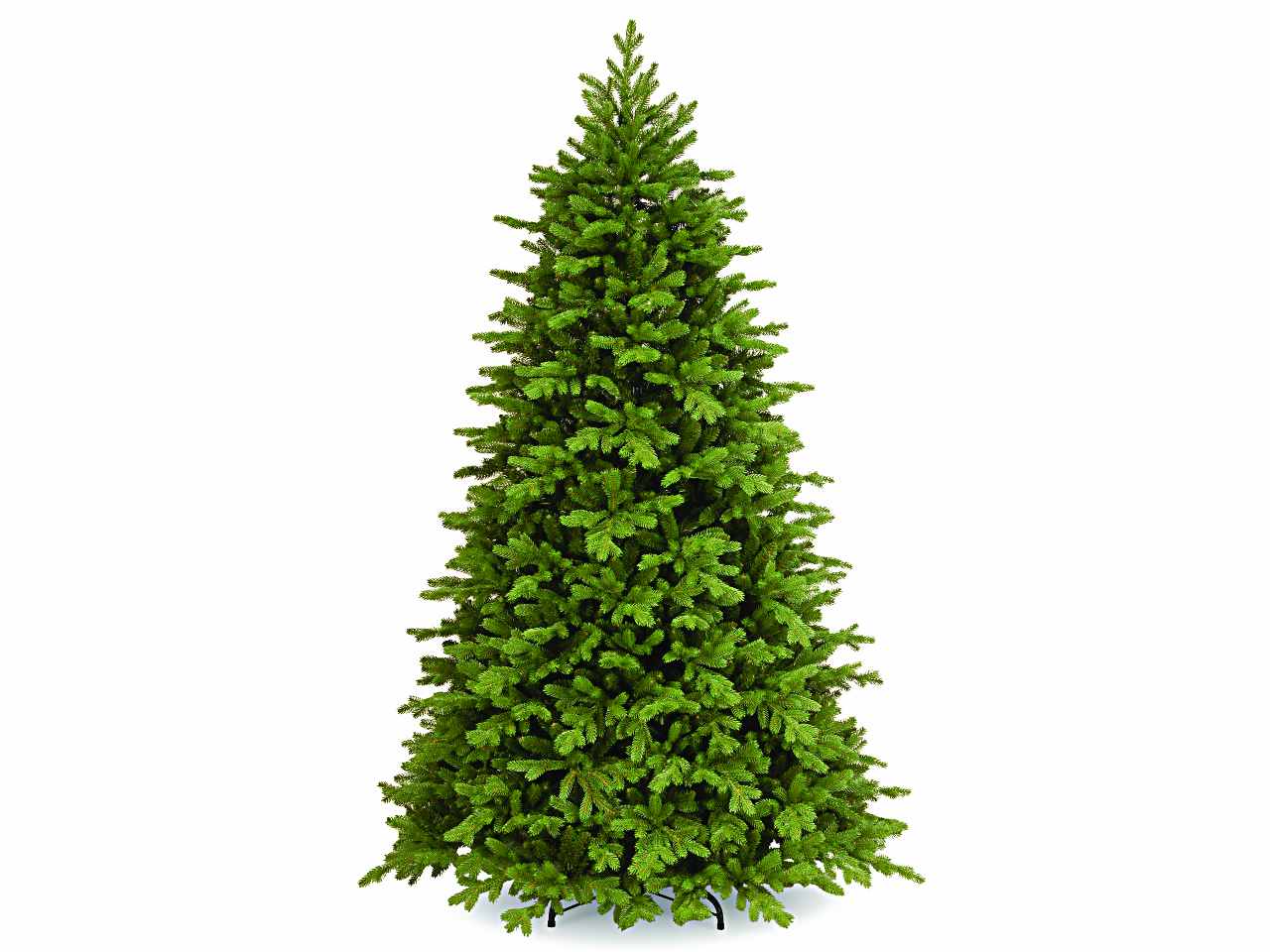 Albero verde 225cm in polietilene e pvc pre illuminato con 3300 luci led rgb con comando a pedale