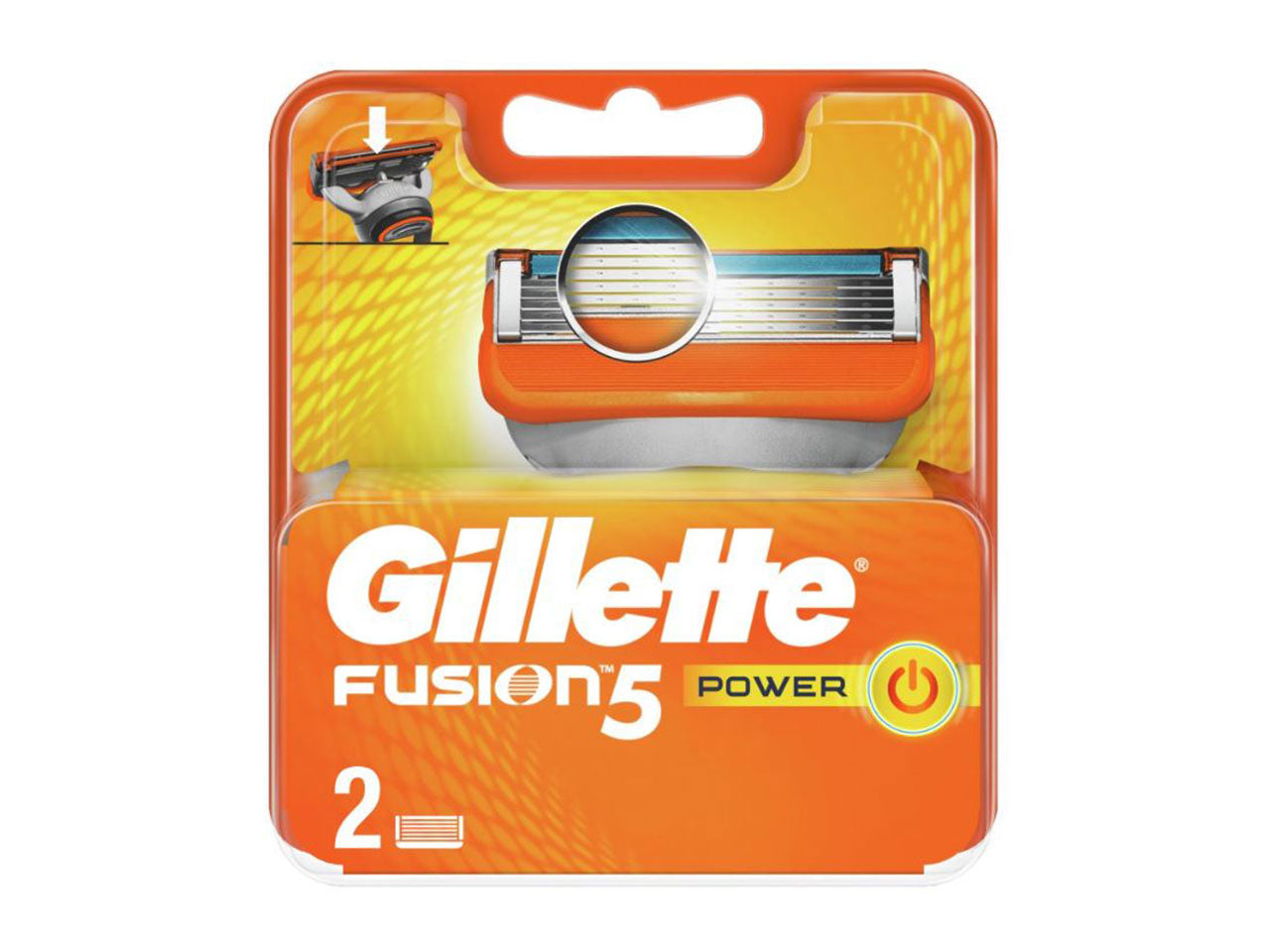 Gilette fusion power ricarica 2 pezzi rt01802