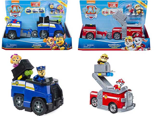 Paw patrol veicoli split second 6055931