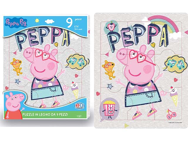 Peppa pig puzzle legno 9 pezzi 6056258 $