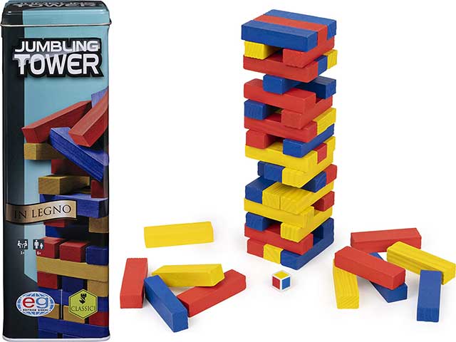 Jumbling tower colorata in legno 6036102