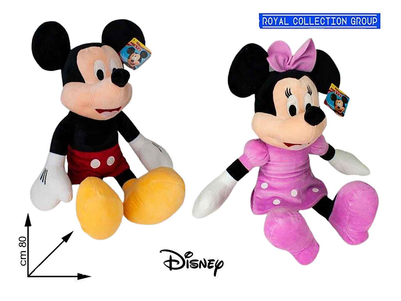 Topolino/minnie peluche 80cm