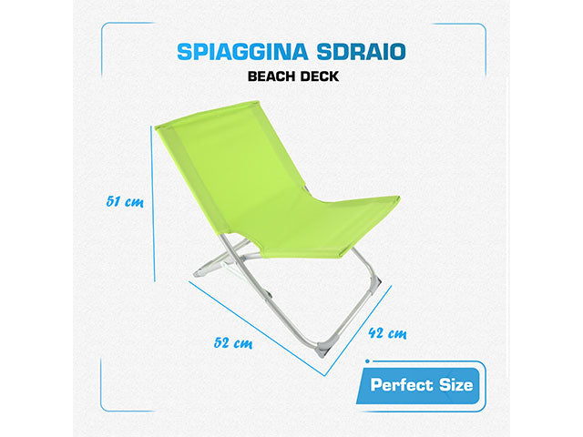 Sedia da mare oxford in acciaio 55x45x52cm