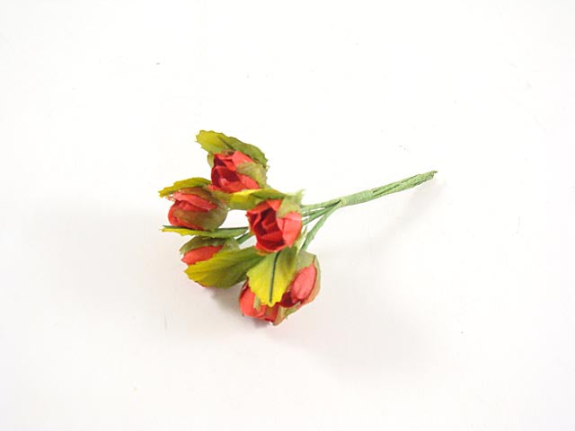 bocciolo rosso c/foglia 6x12pz fg1002