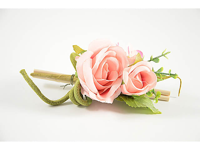 bouquet c/fiocco e corda cipria fg1212/23cip