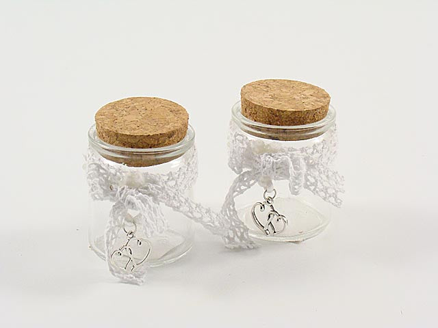 bottiglia c/2 cuori bianco vtr107/01tbco