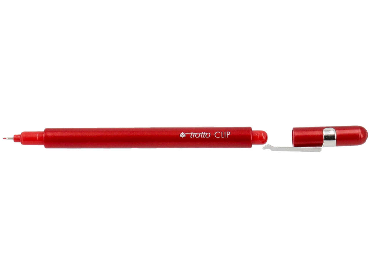 Tratto clip pennarello rosso 12 pezzi 80380