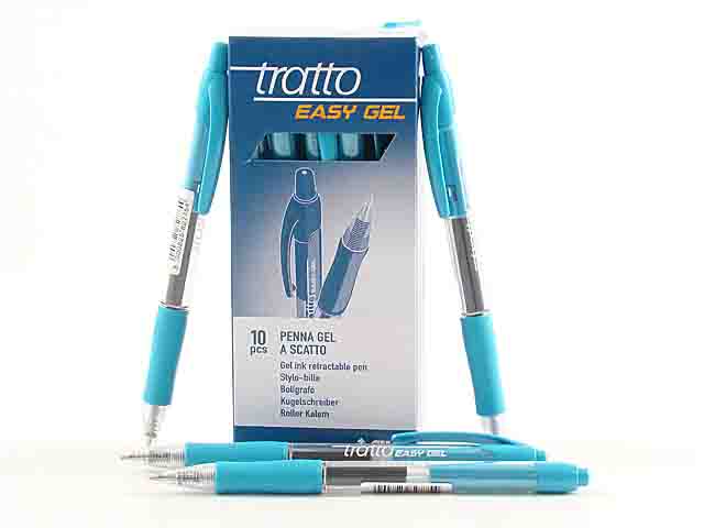 Penna a sfera Fila Easy Gel a base acqua refill autopulente azzurro 0,5 mm