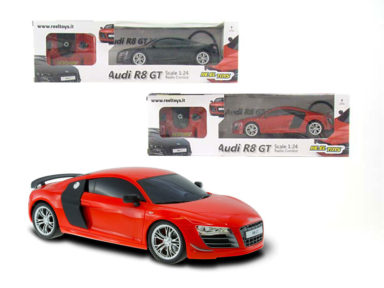 Auto radio comando 1:24 audi r8 gt 2.4 ghz