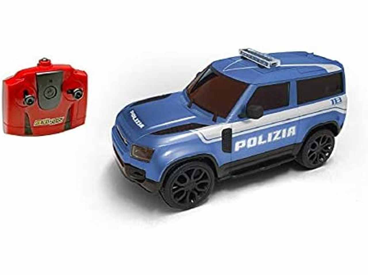 Auto radio comando 1:24 land rover defender polizia 2.4 ghz