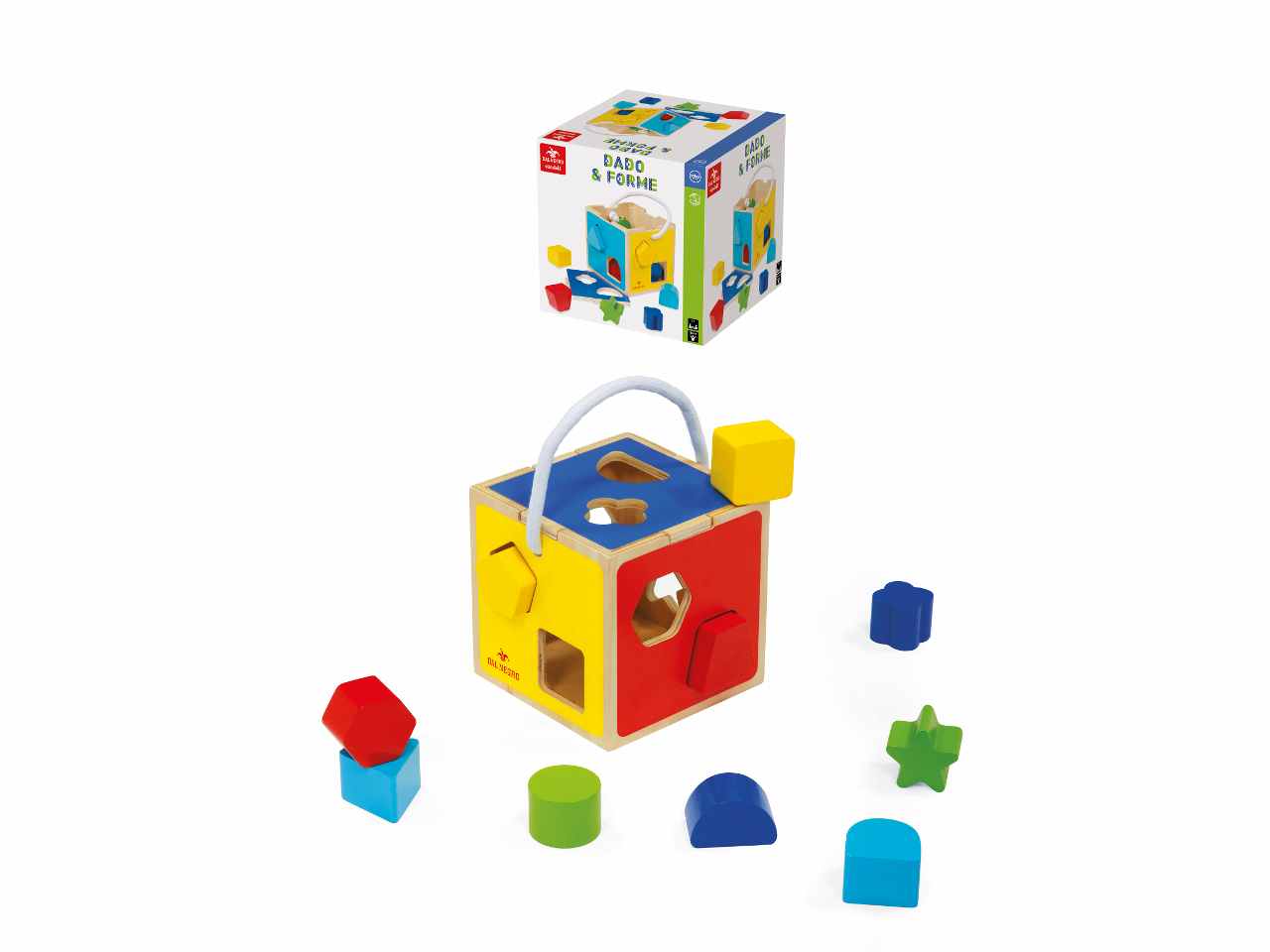 gioco in legno dado e forme 55744