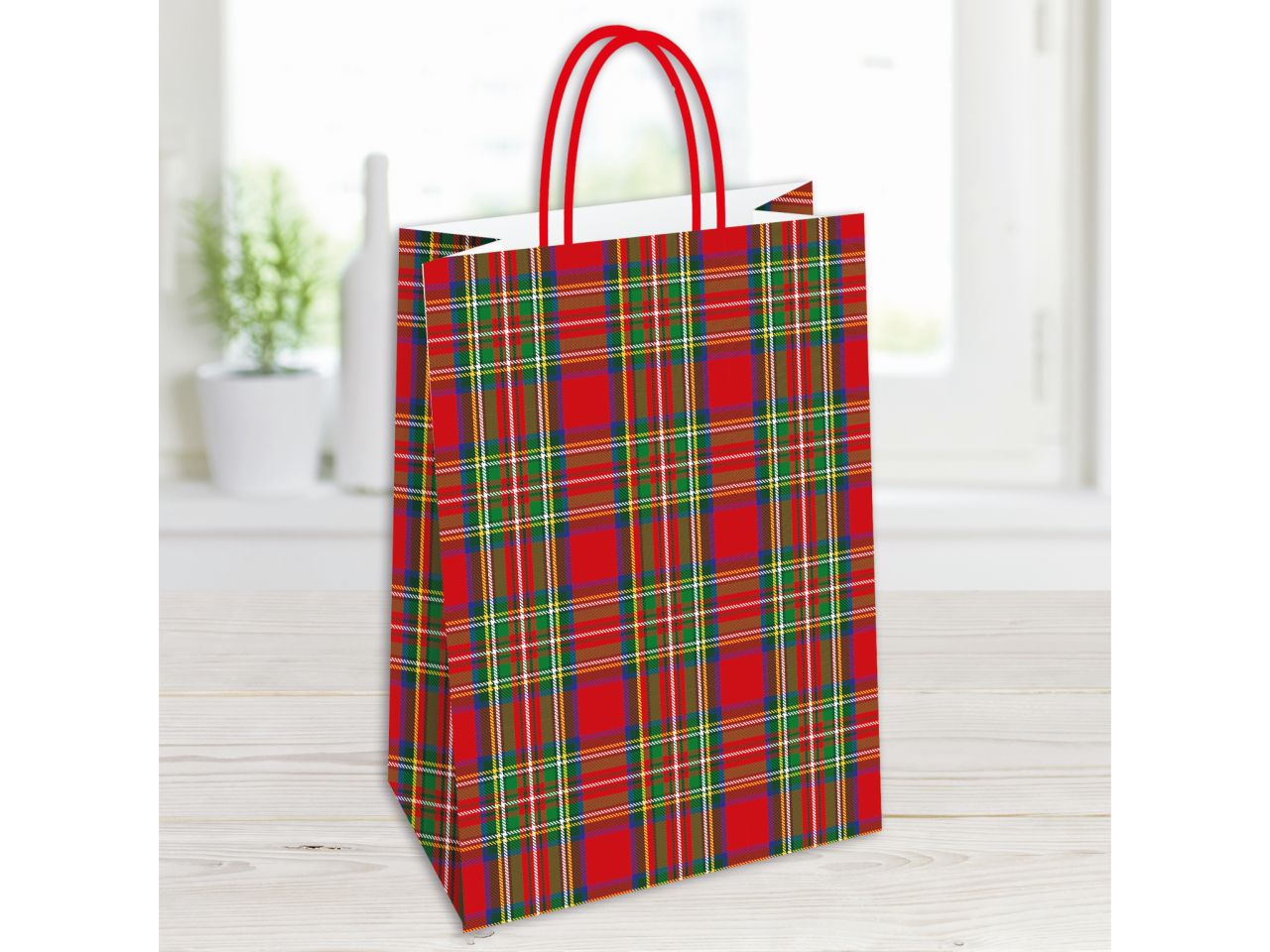 Shopper in carta formato 23x10x29cm fantasia panda