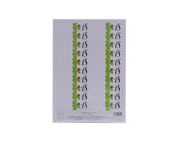 Bigliettini per compleanno Cromo per auguri diciottesimo compleanno bianco 4.5x2.5 cm