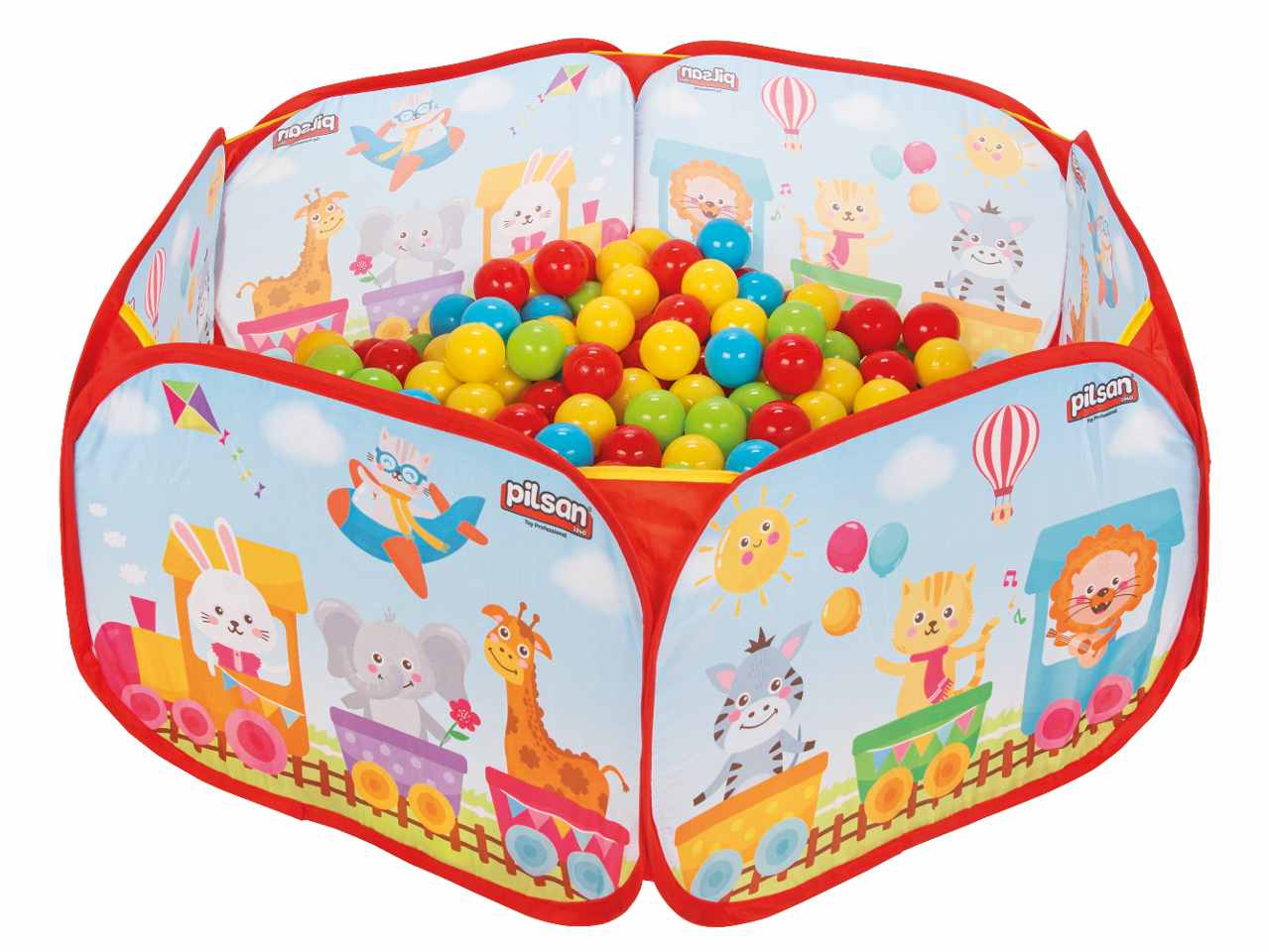 Piscina pieghevole con 120 palline colorate 7cm