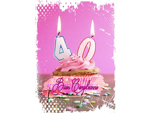 Biglietto auguri 40 anni