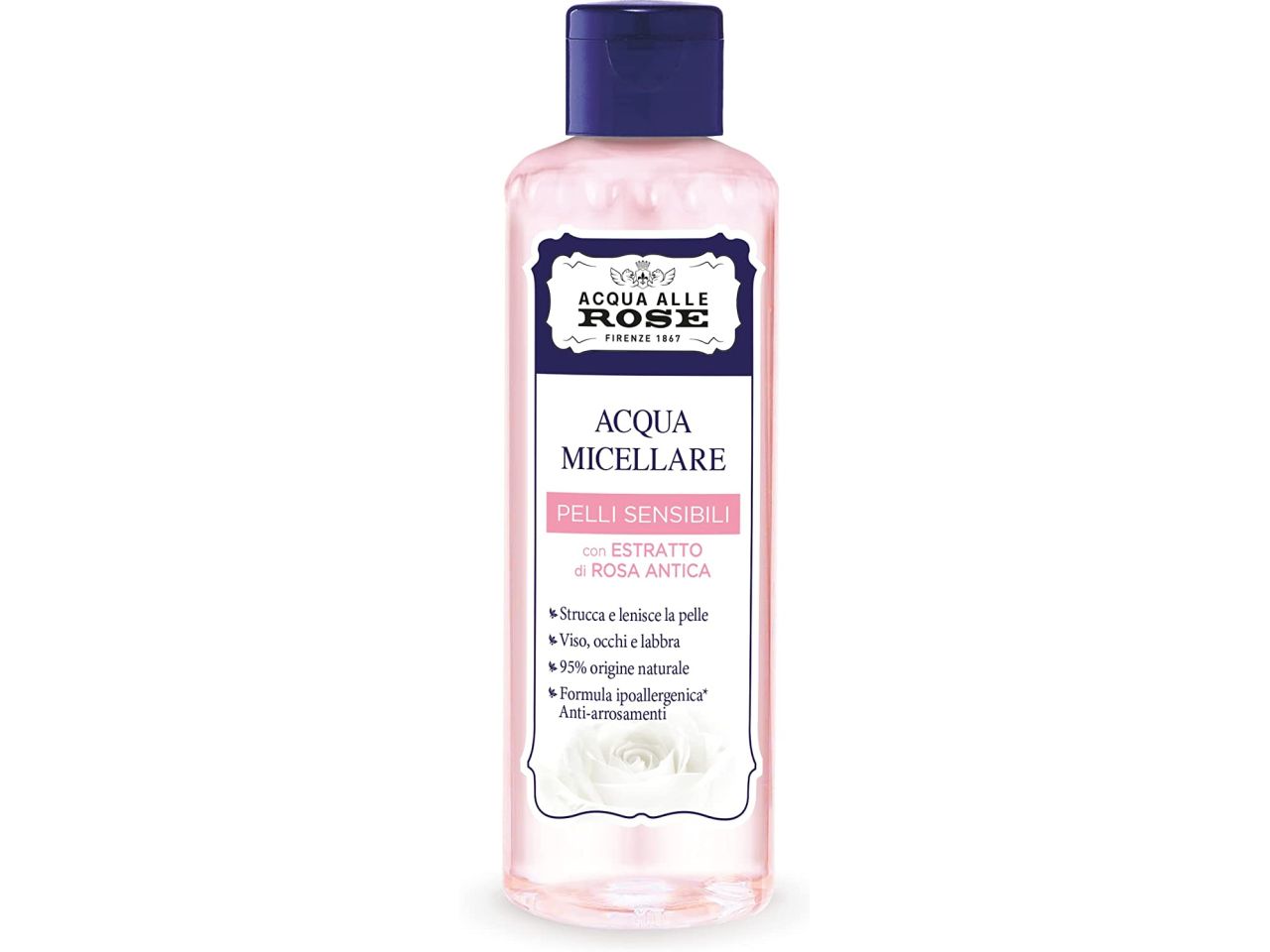 Acqua alle rose - acqua micellare struccante 200ml per pelli delicate