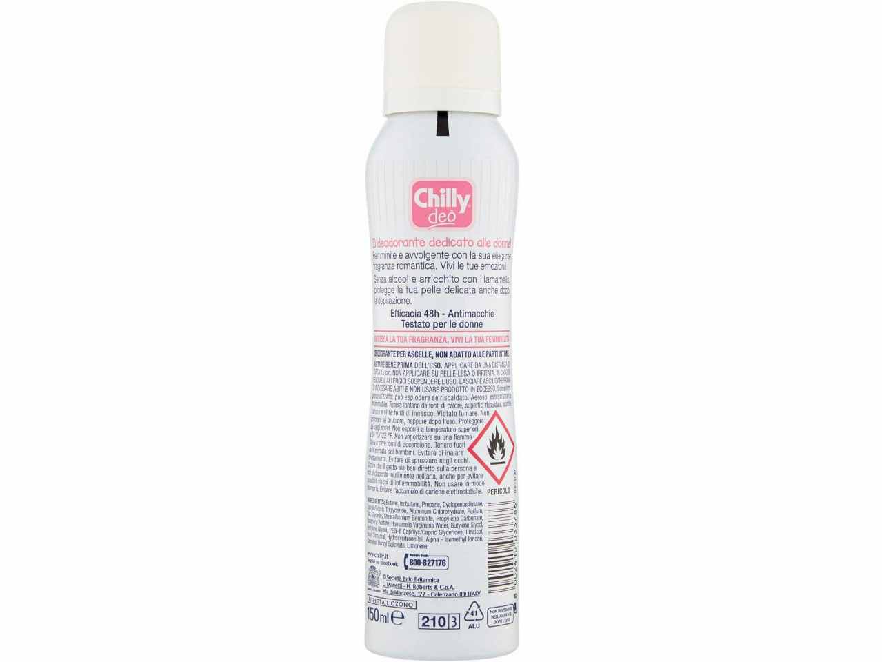 Chilly deo spray fragranza floreale 150ml