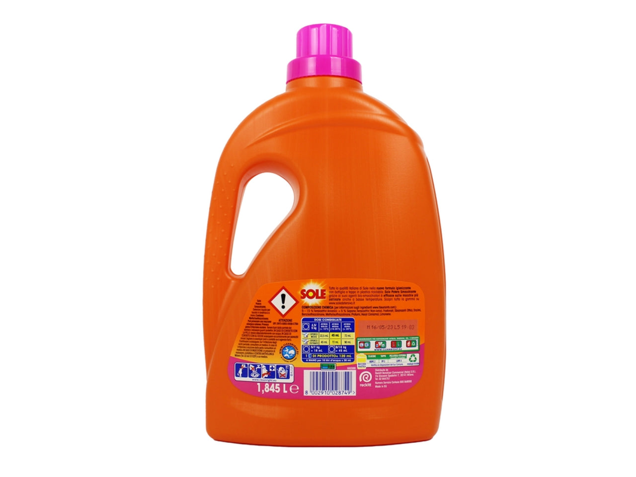 Sole detersivo liquido per bucato potere smacchiante 41 lavaggi 1,845l