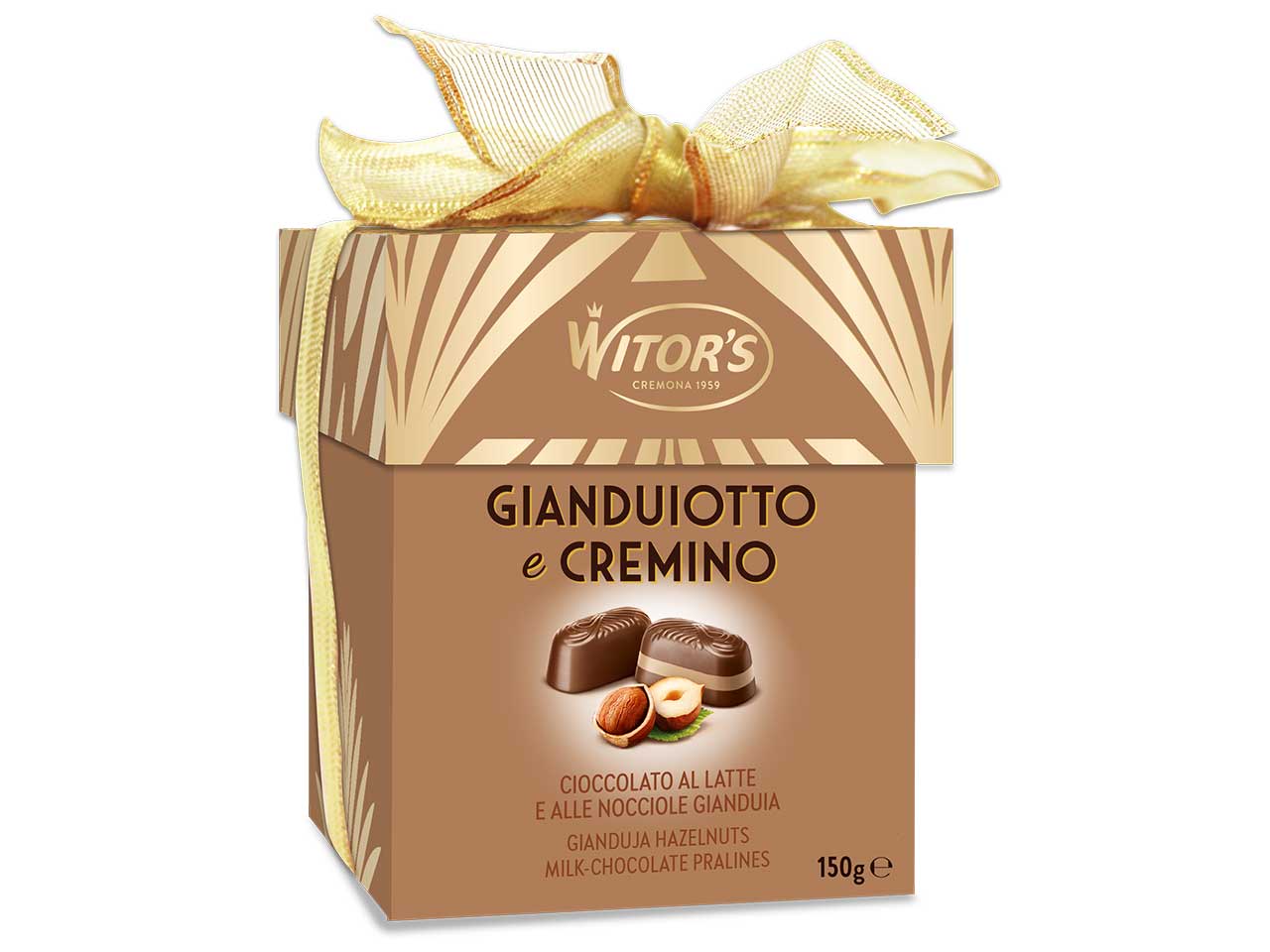 Witor's scatola cubotto gianduiotto 150gr