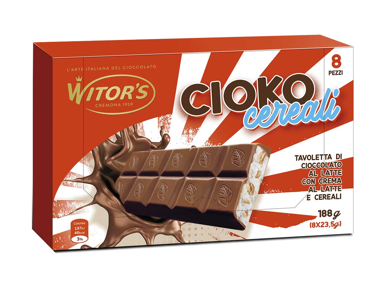 witor's snack cioko cereali 188gr