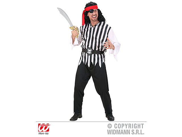 COSTUME PIRATA COMPOSTO DA CASACCA,PANTALONI,CINTURA,FASCIA PER TESTA  TAGLIA L
