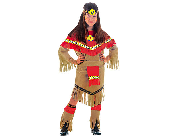 COSTUME INDIANA COMPOSTO DA CINTURA,COPRISTIVALI,FASCIA PER TESTA 158 CM 11-13 ANNI