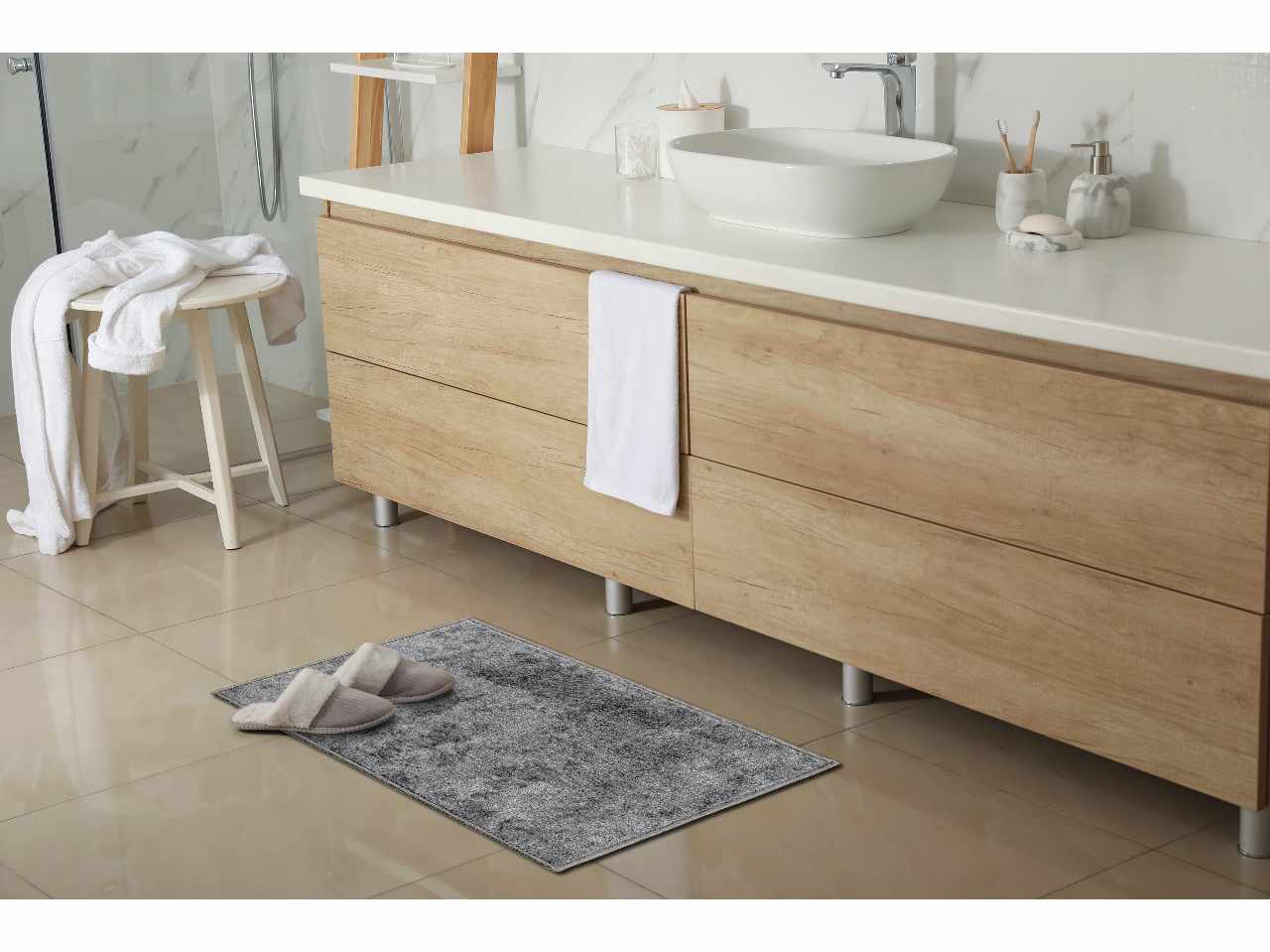 Tappeto ocean misure 45x75cm colore grigio
