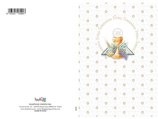 biglietto comunione con rilievo/foil