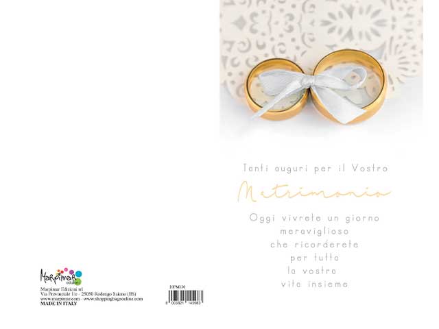Biglietto augurale per matrimonio