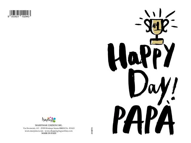 Biglietto auguri papa' con glitter