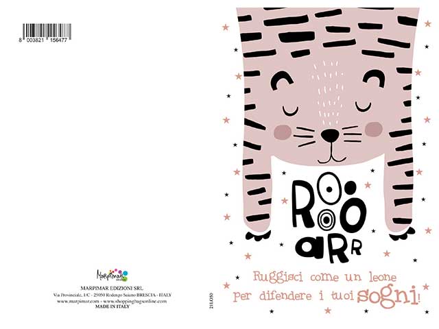 Biglietto animaletto con foil