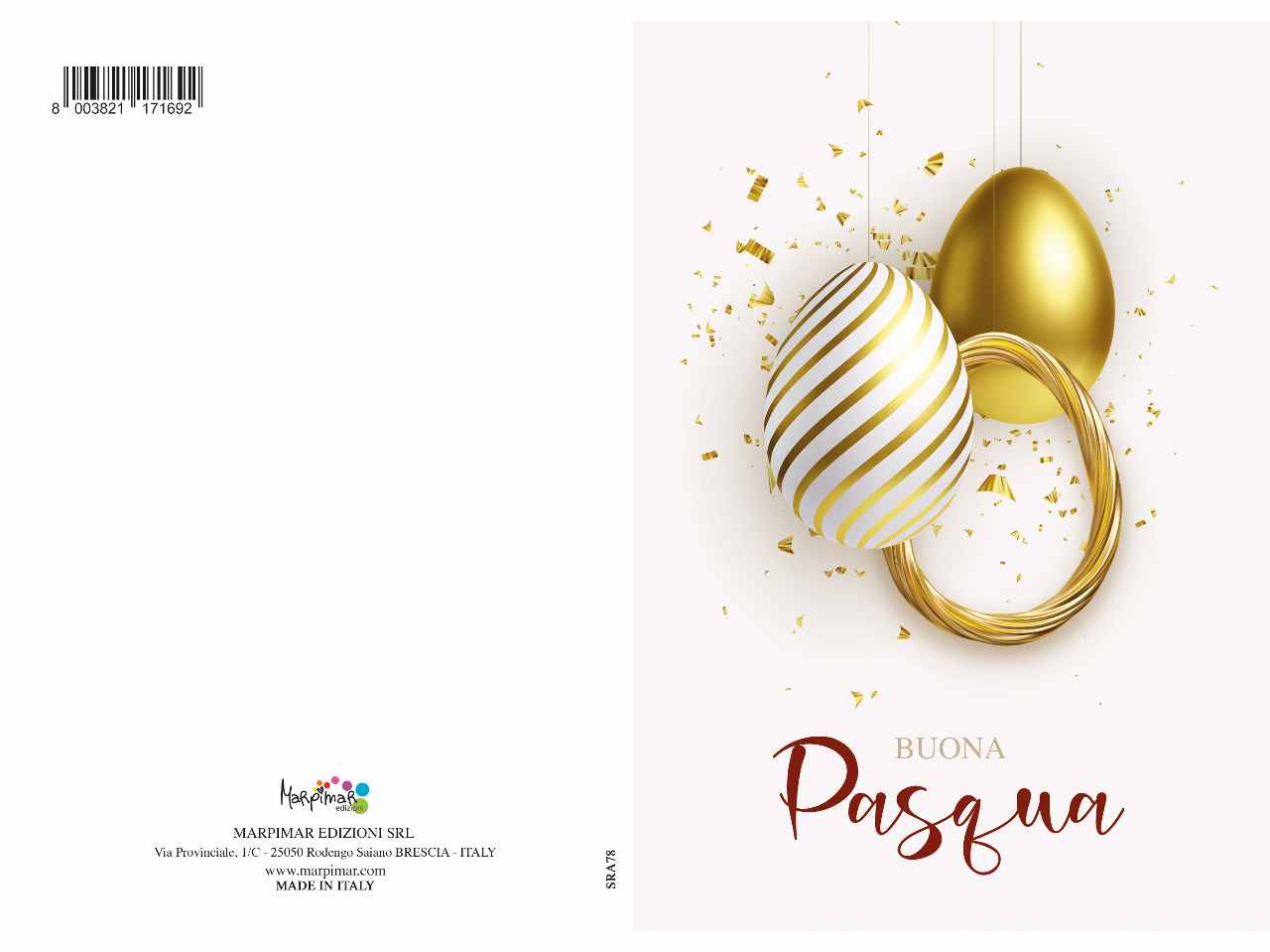 Biglietto pasqua con glitter