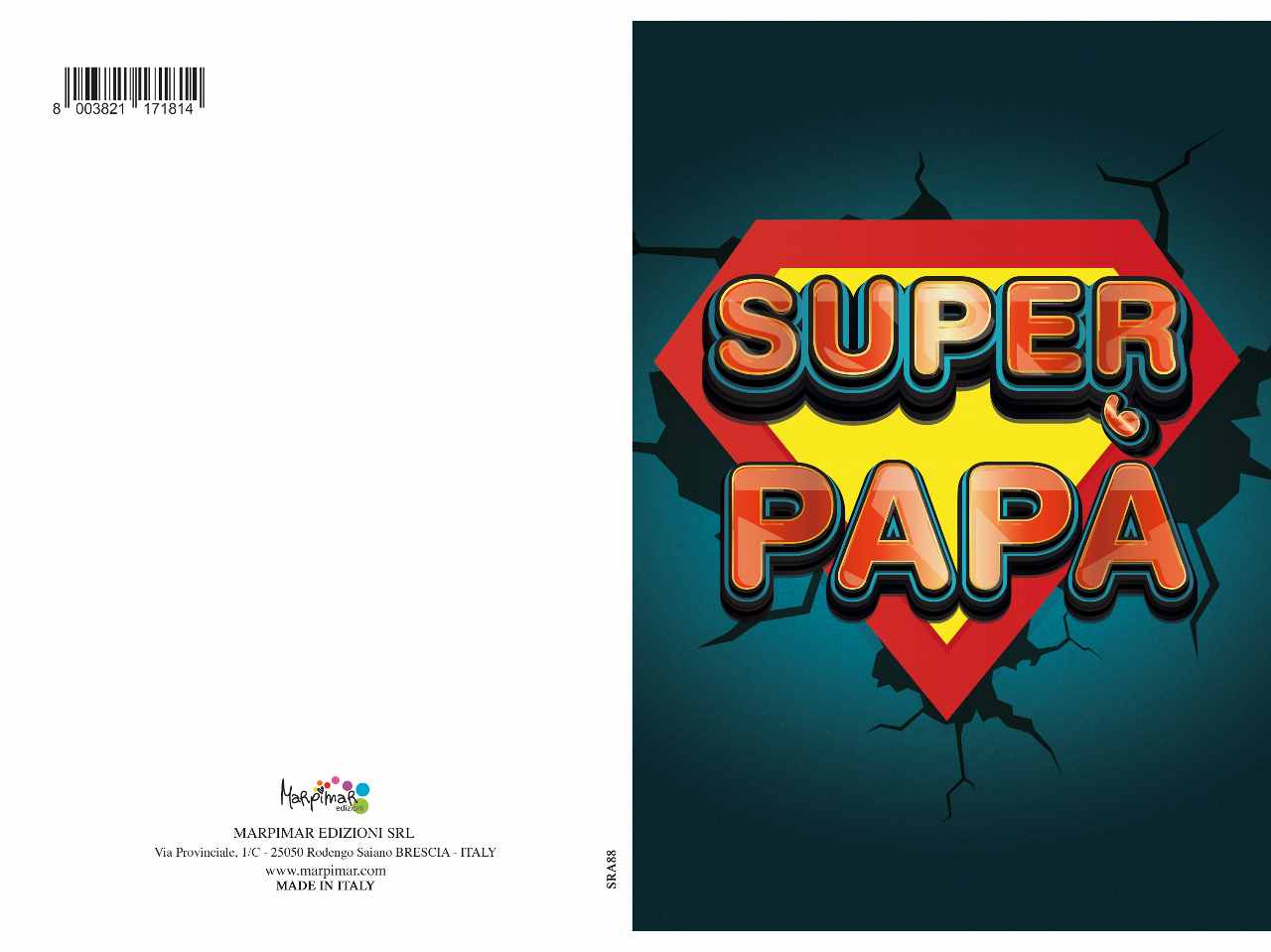 Biglietto papa' con glitter
