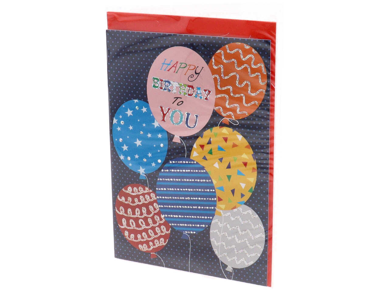 Biglietto per auguri buon compleanno con scritta happy birthday to you